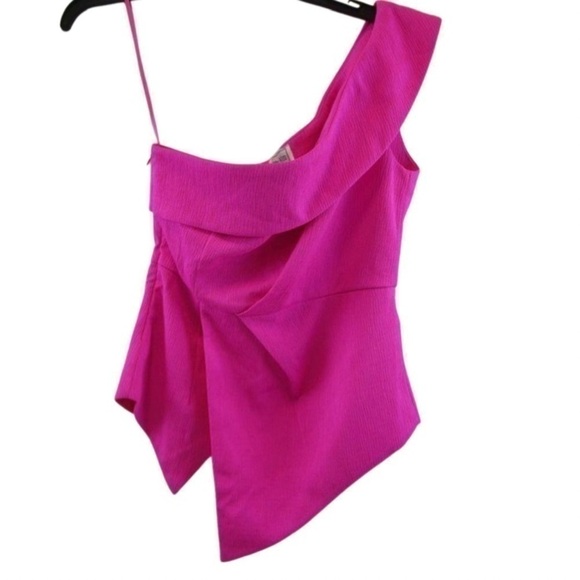 My Kim vibrant pink one shoulder super cool top, NEW - Picture 6 of 10
